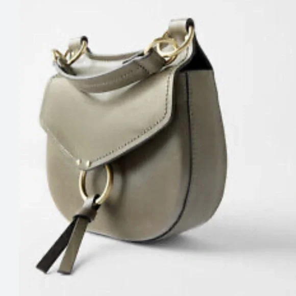 Zara Equestrian gray tassel crossbody bag - Picture 2 of 16